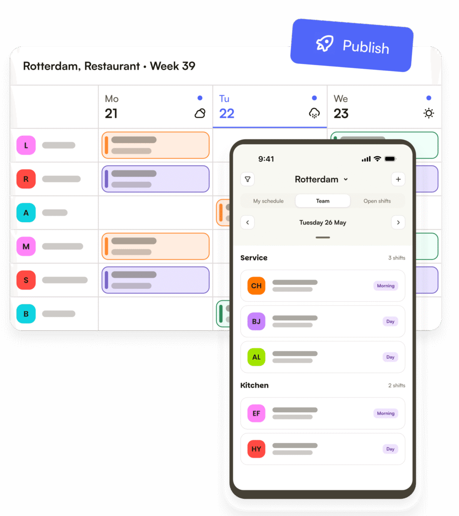 Shiftbase employee scheduling interface from the vendor's official site
